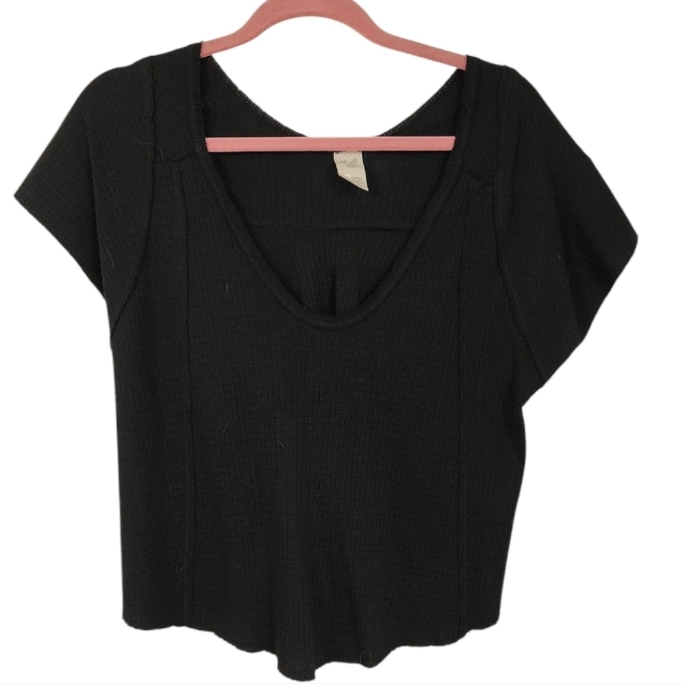 We The Free Black Short Sleeve Top Size XS